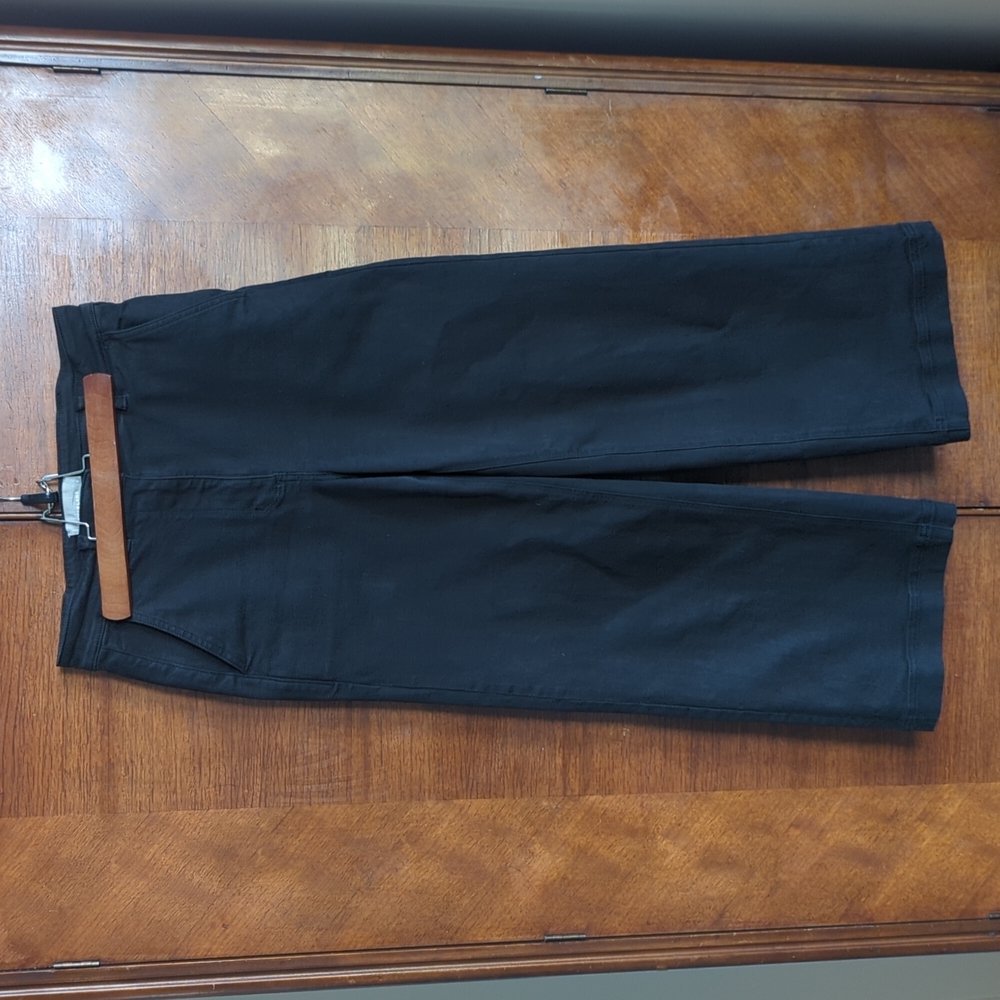 Everlane The Wide-Leg Crop Pant, Black, Size 6